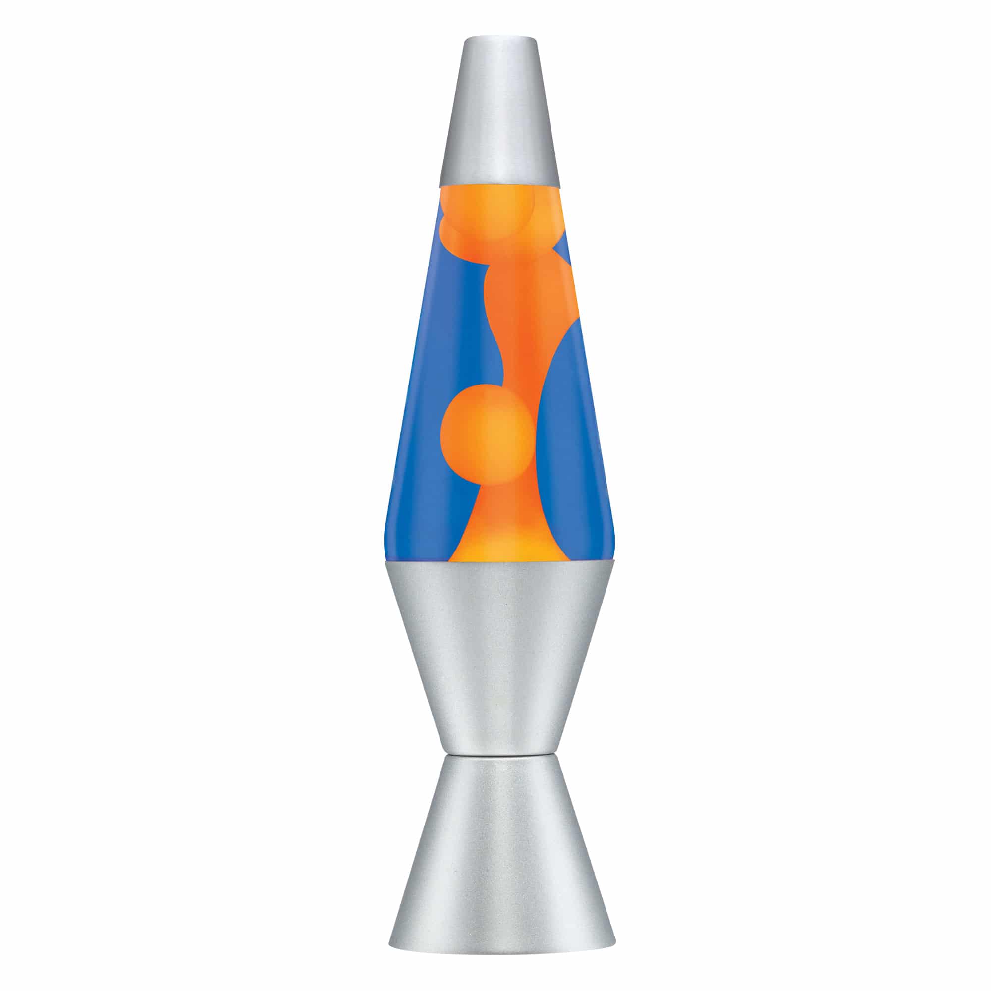 LAVA LAMP 14.5 ORANGE BLUE SILVER Third Planet Boutique